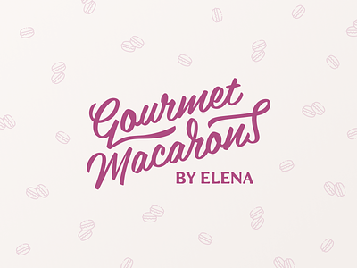 Gourmet Macarons Logo bakery brand branding cake logo gourmet identity design logo design logotype macaron macarons patisserie pattern startup texture typography unfold