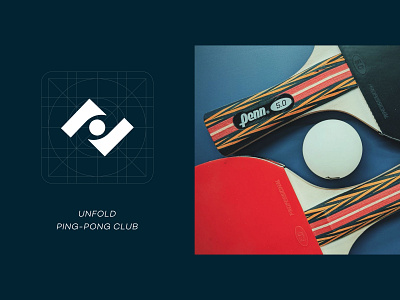 Ping-pong logo branding design fun game icon logo logo concept mark paddle ping pong rackets symbol table tennis tennis unfold