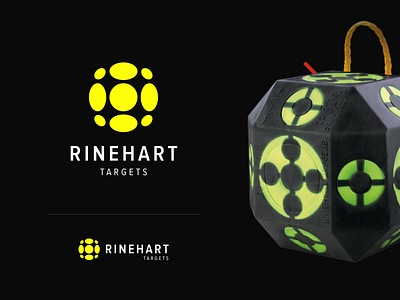 Rinehart targets logo concept archery black branding colors identity logo design logoredesign logotype mark rebrand target typography unfold yellow