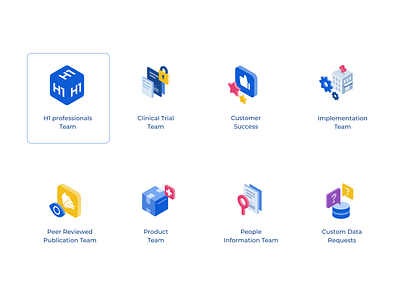 H1 Mini Illos 3d blue branding icon set iconography icons illos illustrations interface isometric product ui unfold web