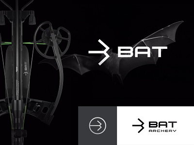 Archery logo concept archery arrow bat black black and white branding identity designer layout logo concept logo design logotype mark typography unfold