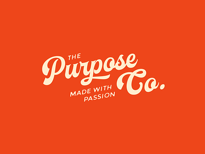 Purpose Co. branding calligraphy charity colors identity logo design logotype passion purpose script typography unfold