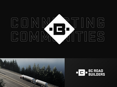 BC Road Builders rebranding bc branding building construction identity letter b logo logotype maintenance mark redesign concept road typography unfold