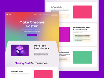 Website wireframe app browser chrome colors exploration fast faster memory mighty prototype tab ui ux unfold web design wireframe