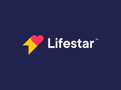 Lifestar logo redesign branding health heart icon identity insurance life lifestar logo concept logo design logo rebrand logo redesign logotype mark star unfold