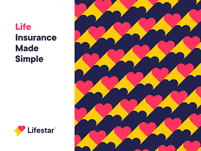 Lifestar pattern brand identity branding colors graphic design heart illustration insurance layout life lifestar logo design pattern pop art star texture unfold