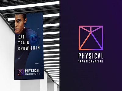Physical Transformation rebrand body brand identity branding health logo design logotype mark modern physical physical transformation slimming sport training typography unfold
