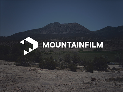 MountainFilm branding cinema festival film letter m logo concept logo design logo exploration m logo mf monogram mountain mountainfilm negative space unfold