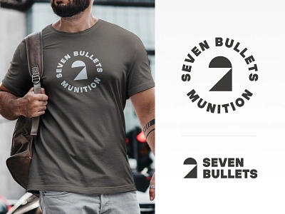 Seven Bullets ammo ammunition branding bullet firearms gun shop identity logo concept logo design logo exploration munition negative space rifle seven seven bullets shooting unfold