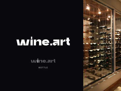 Wine.Art logo concepts blockchain bottle branding collectable wine corkscrew logo concept logo design nft nft wine unfold wine logo wine.art