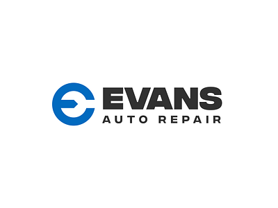 Evans Auto Repair auto auto repair car car repair letter e logo concept logo design logotype mark repair shop unfold wrench