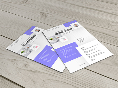 My personal resume by Benjamin Oberemok on Dribbble