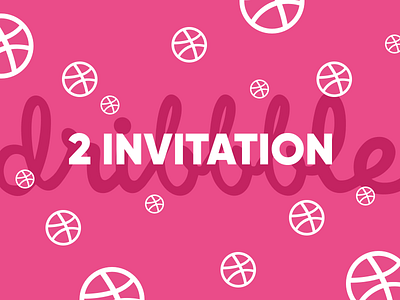 Two Dribbble Invites design draft dribbble dribbble invite giveaway icon illustration invitation invite ticket type typography