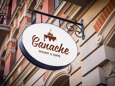 Logotype for Ganache: final version branding cafe cakery design ganache identity logo logo design logotype mark patisserie type