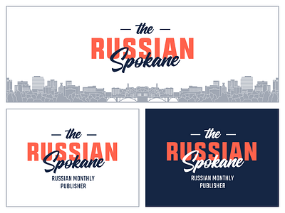 Russian Spokane Logo brand branding design identity logo logo design mark russian spokane type typography