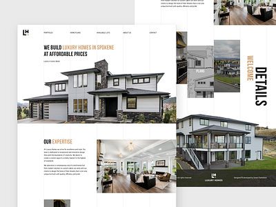 Luxury Homes Web design clean construction design home homes interface layout luxury modern ui ux web web design