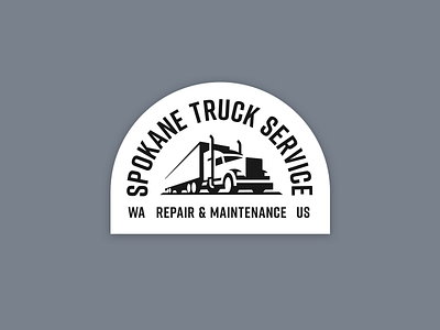 Spokane Truck Service badge branding design graphic design identity logo mark service spokane truck type