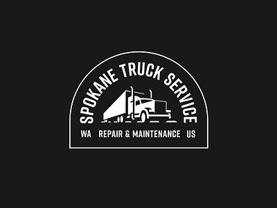 Spokane Truck Service - Inverted badge branding design graphic design identity logo mark service spokane truck type