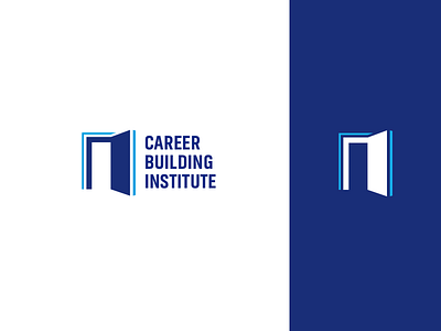 Career Building Institute - Logo Design blue branding career design graphic design identity institute logo mark type