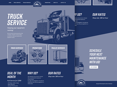 Spokane Truck Service Web design design homepage interface layout modern truck typography ui ux web design website