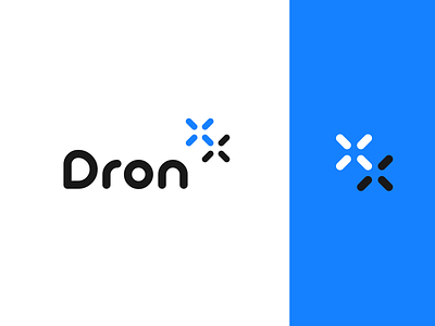 Dron - Logo Design blue brand identity design branding drone logo logodesigner logomark logotype monogram design quadrocopter seattle symbol icon mark typography