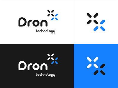 Dron Technology - Logo Design blue brand identity design branding drone figma icon mark logo logodesigner logomarks quadrocopter seattle technology logo type typography