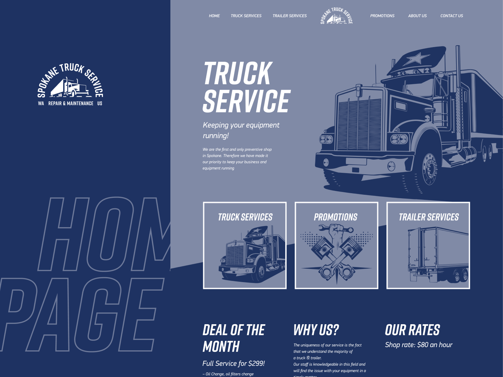 Spokane Truck Service - Case Study By Benjamin Oberemok On Dribbble