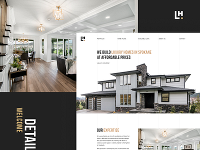 Luxury Homes - Case Study behance project branding building case study clean construction figma home identity layouts logo design luxury project seattle typography ui web design website