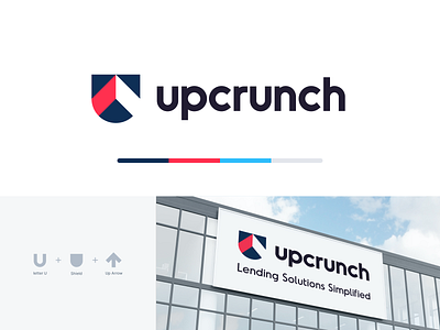 UpCrunch logo concept brand identity branding colors concept crunch identity lending logo logodesign logomaker logomark mark typography up