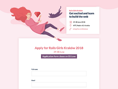 Rails Girls Kraków 2018 - website