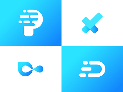 Logos WIP bold finance flat gradient icon logo logotype money savings sign wip
