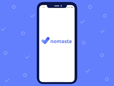 Nomaste Splash Screen animation animation 2d app branding blue interaction design list app logo mobile app splash screen to do app ui design