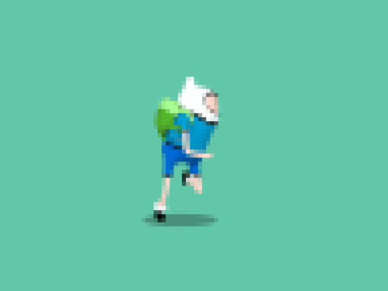 Run 2d animation character finn game gif pixel run