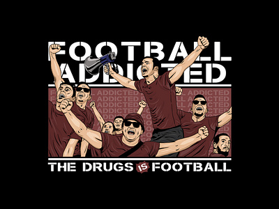 Football Addicted branding casual design fans football graphic design hooligan illustration logo tifosi ultras vector