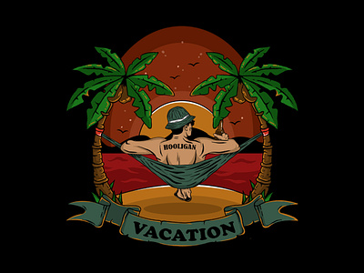 Hooligan On Vacation branding casual design fans football graphic design hooligan illustration logo tifosi ultras vector