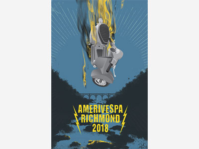 Amerivespa Richmond 2018 amerivespa amerivespa richmond event poster illustrator photoshop poster scooter rally scooters vintage scooters