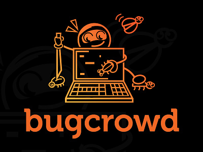 Bugcrowd bugs illustration orange