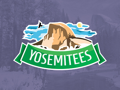 Yosemitees illustration logo park yosemite