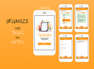 TaskNote app branding design graphic design illustration logo typography ui ux vector