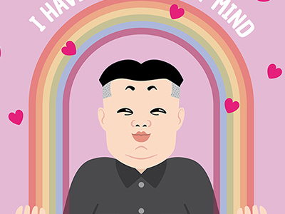 Kim Jong-un changed is mind kim jong un peace politic politician rainbow