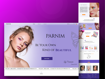 Cosmetics E-commerce Website design ui ux