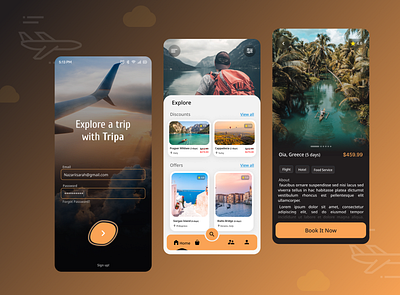 Travel Booking App Design app design ui ux