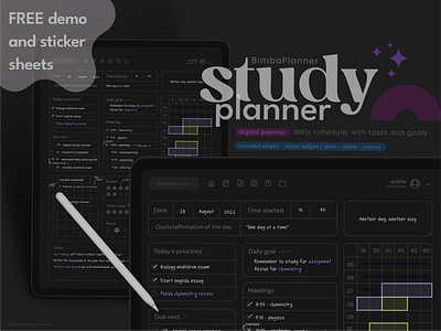 FREE DEMO AND FREE STICKERS - daily study planner
