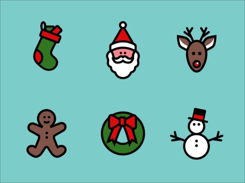 Christmas Icons + freebies after effects animation freebies illustrator