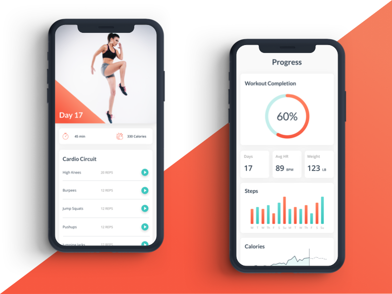 Fitness App by Anyi on Dribbble