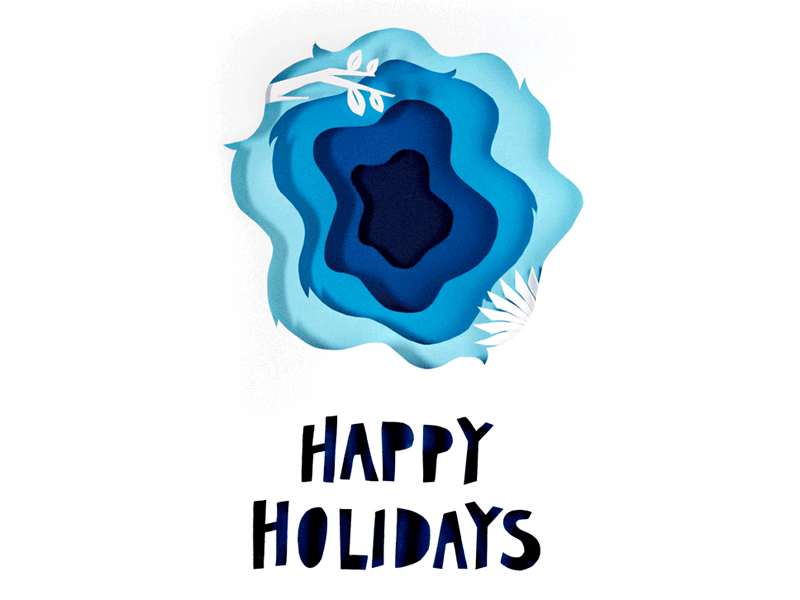 Happy Holidays! animation bears cute diy hand made holidays illustration