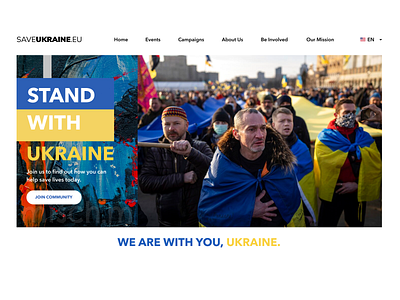We stand with Ukraine - Landing Page