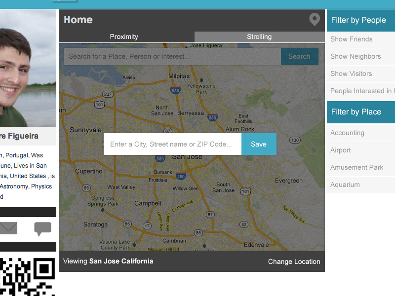 Proximity map google map flat simple