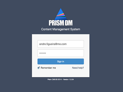 CMS Login page