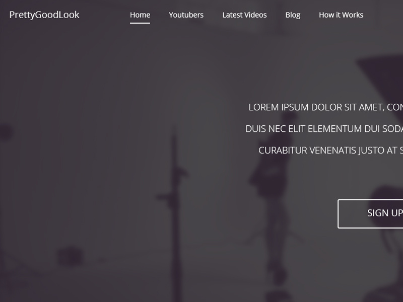 PrettyGoodLook web design clean website splash homepage